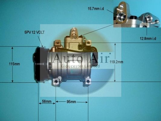 AUTO AIR 14-1462 Air Compressor A/C Air Con Air Conditioning Fits Hyundai i10