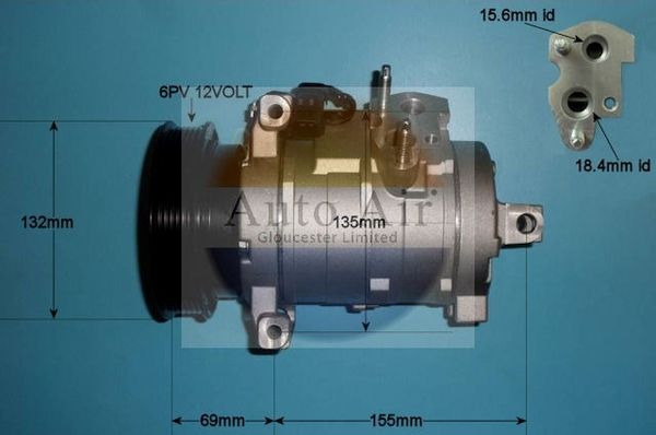 AUTO AIR 14-8006P Air Compressor A/C Air Conditioning Fits Chrysler 300C