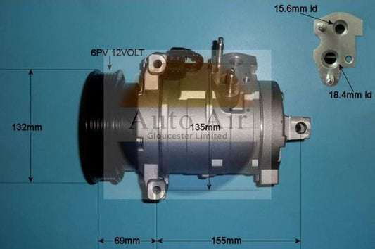 AUTO AIR 14-8006P Air Compressor A/C Air Conditioning Fits Chrysler 300C