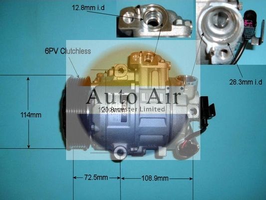 AUTO AIR 14-9718 Air Compressor A/C Air Conditioning Fits Audi Seat Skoda VW