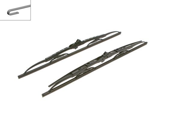 2x BOSCH Wiper Blades (Pair) Fits Alfa Alpina Austin BMW Chevrolet Citroen