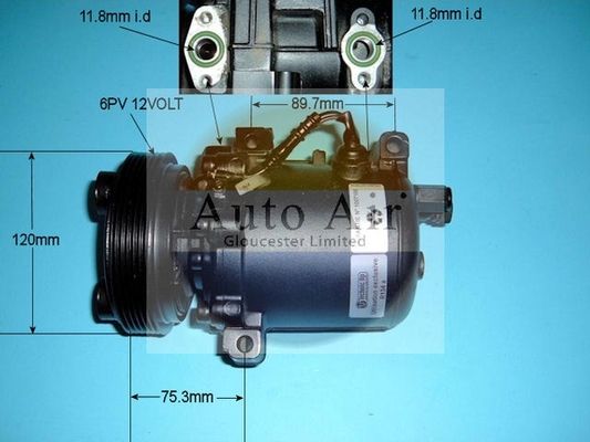 AUTO AIR 14-2055R Air Compressor A/C Air Con Air Conditioning Fits Saab 9000