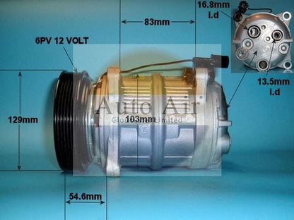 AUTO AIR 14-1237 Air Compressor A/C Air Con Air Conditioning Fits Volvo S40 V40