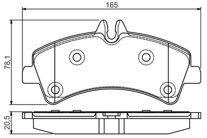 BOSCH 0986495099 Brake Pad Set For Disc Brake Rear Fits Mercedes-Benz VW