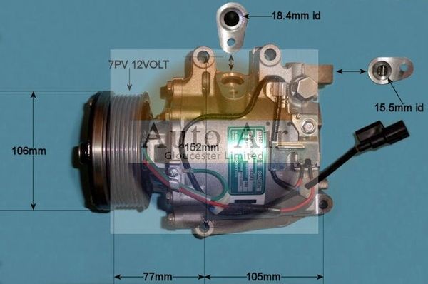 AUTO AIR 14-4903 Air Compressor A/C Air Conditioning Fits Honda Civic FR-V
