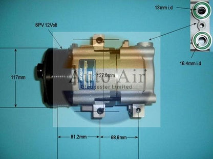 AUTO AIR 14-8149P Air Compressor A/C Air Con Air Conditioning Fits Ford Mustang