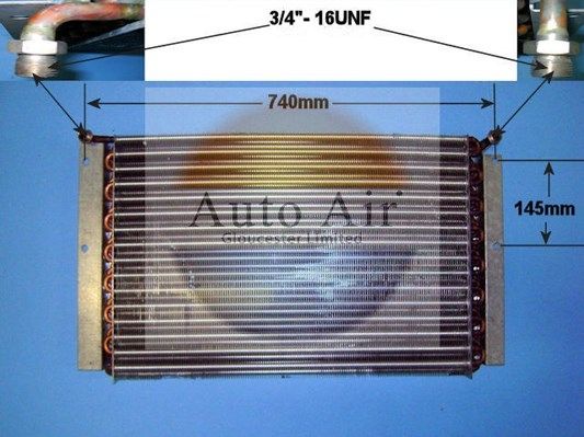 AUTO AIR 16-2016 Air Conditioning Condenser Air Con 4-Point Mount Replacement