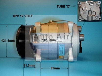 AUTO AIR 14-0409 Air Conditioning Compressor Fits Citroen Xantia Peugeot 406