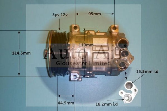 AUTO AIR 14-0344 Air Conditioning Compressor Fits Alfa Romeo MiTo Fiat Punto