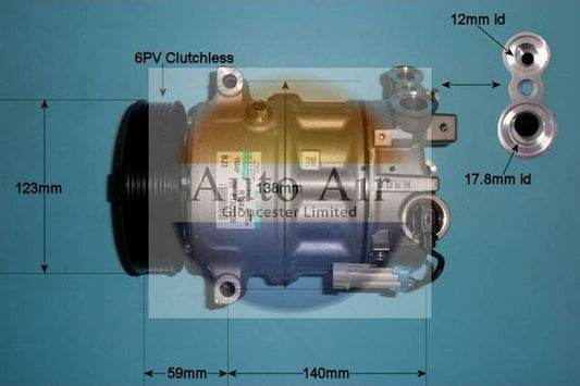 AUTO AIR 14-7473 Air Conditioning Compressor Fits Saab 9-5 Vauxhall Insignia