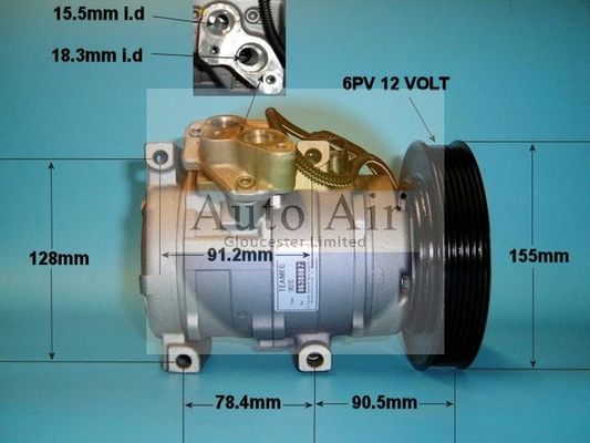 AUTO AIR 14-1183AR Air Compressor A/C Air Conditioning Fits Honda Accord