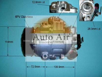 AUTO AIR 14-9718R Air Compressor A/C Air Conditioning Fits Audi Seat Skoda VW