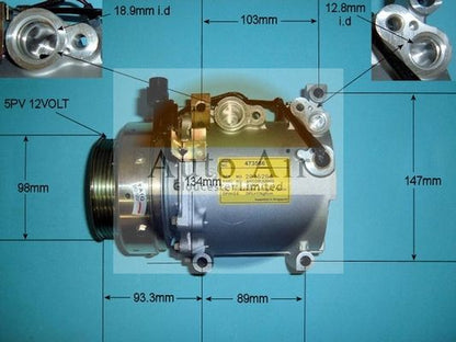 AUTO AIR 14-1144 Air Compressor A/C Air Con Air Conditioning Fits Mitsubishi