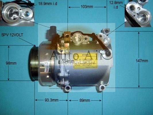 AUTO AIR 14-1144 Air Compressor A/C Air Con Air Conditioning Fits Mitsubishi