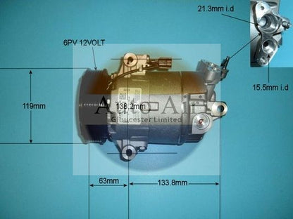 AUTO AIR 14-9154 Air Conditioning Compressor Fits Nissan Qashqai/Qashqai+2