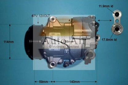 Auto Air 14-7479 A/C Air Con Compressor Air Conditioning 12V Fits Vauxhall