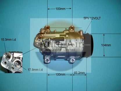 AUTO AIR 14-9728R Air Conditioning Compressor A/C Air Con Replacement Repair