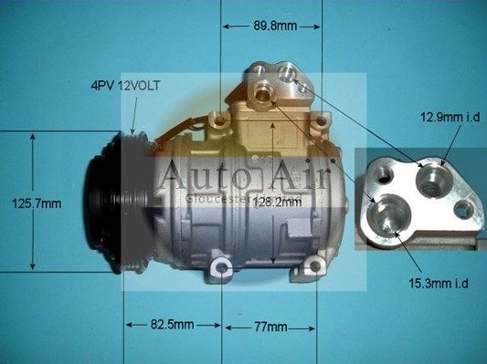 AUTO AIR 14-1445 Air Conditioning Compressor A/C Air Con Replacement 12V Voltage