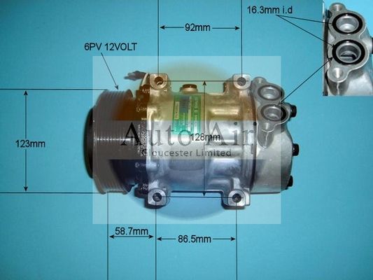 AUTO AIR 14-7815 Air Compressor A/C Air Conditioning Fits Renault Laguna