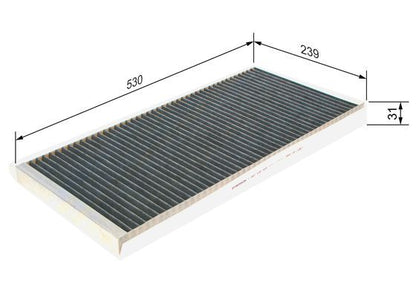 BOSCH 1987432425 Cabin Air Filter 530mm Fits BMW X5 Land Rover Range Rover