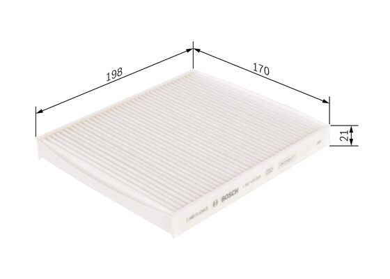 BOSCH 1987435065 Cabin Air Filter 198mm Length Particulate Fits BMW X5 X6