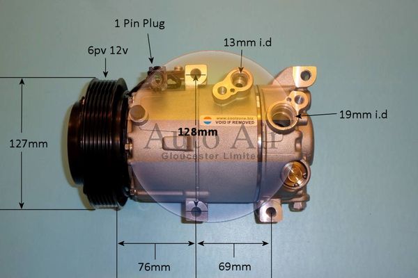 AUTO AIR 14-0357P Air Compressor A/C Air Con Air Conditioning Fits Kia Soul