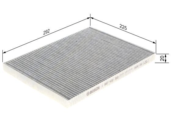 BOSCH 1987432360 Cabin Air Filter Fits Alfa Romeo 166 Maserati Gransport