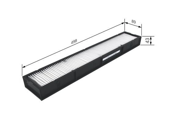 BOSCH 1987435060 Cabin Air Filter 498mm Length Particulate Fits Mercedes-Benz SL