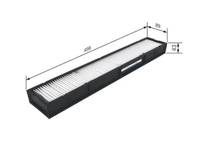 BOSCH 1987435060 Cabin Air Filter 498mm Length Particulate Fits Mercedes-Benz SL