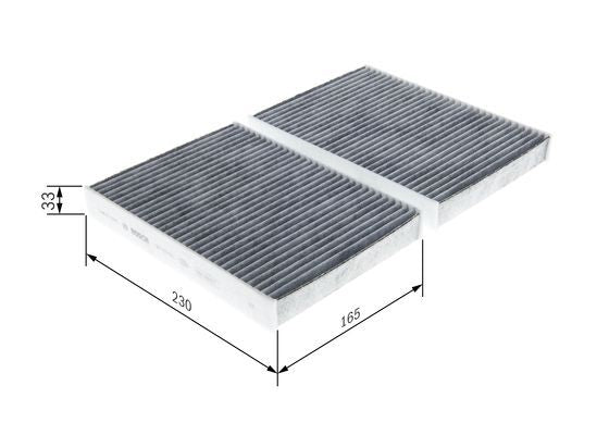 BOSCH 1987435578 Cabin Air Filter 230mm Length 30mm Height Fits BMW Rolls-Royce