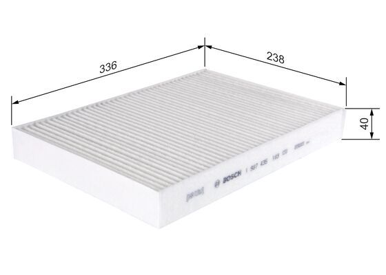 BOSCH 1987435103 Cabin Air Filter 336mm Fits Volvo S60 S90 V60 V90 XC60 XC90