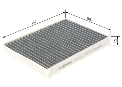 BOSCH 1987432361 Cabin Air Filter 262mm Length 32mm Height Fits BMW 5 Series