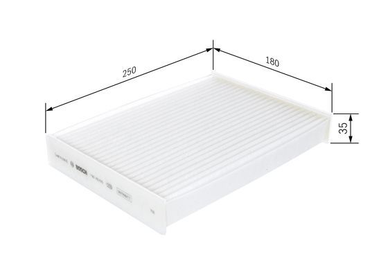 BOSCH 1987435010 Cabin Air Filter 180mm Particulate Fits Dacia Nissan Renault