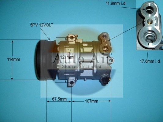 AUTO AIR 14-1446R Air Conditioning Compressor A/C Air Con Replacement Repair