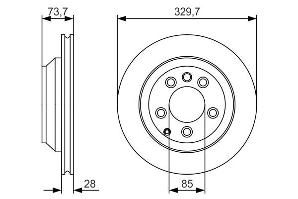 BOSCH 0986479S20 Brake Disc Rear Fits Audi Q7 Porsche Cayenne VW Touareg