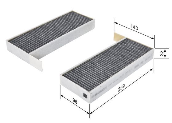 BOSCH 1987435525 Cabin Air Filter Fits DS DS 4 Peugeot 308 508 308 SW 508 SW