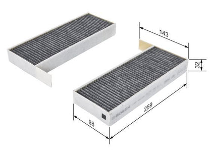 BOSCH 1987435525 Cabin Air Filter Fits DS DS 4 Peugeot 308 508 308 SW 508 SW