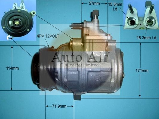 AUTO AIR 14-8161R Air Conditioning Compressor Fits Toyota Previa / Estima
