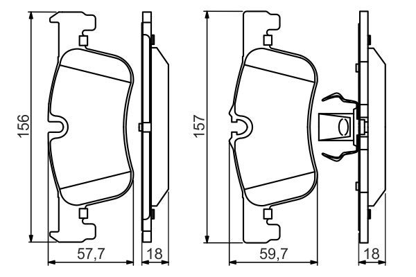 BOSCH 0986494561 Brake Pad Set For Disc Brake Front Fits BMW 1 Series 2 Series