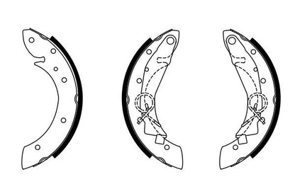 BOSCH 0986487552 Brake Shoe Set Rear 40mm Width Braking Fits Citroën Peugeot