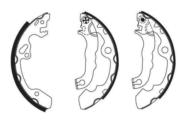 BOSCH 0986487633 Brake Shoe Set Rear 38mm Width Braking System Fits Ford Focus