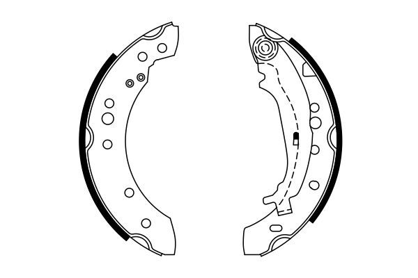BOSCH 0986487746 Brake Shoe Set Rear Fits Mitsubishi Colt Smart Forfour