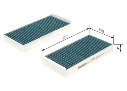 BOSCH 0986628544 Cabin Air Filter Fits BMW 2 Series i3 X1 Mini Mini Clubman