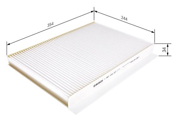 BOSCH 1987432037 Cabin Air Filter 363mm Fits Mercedes-Benz A-Class Vaneo