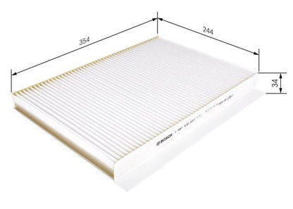 BOSCH 1987432037 Cabin Air Filter 363mm Fits Mercedes-Benz A-Class Vaneo