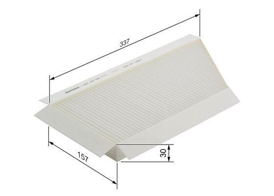 BOSCH 1987432048 Cabin Air Filter 337mm Particulate For Peugeot 206 206 Van 206+