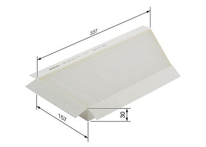 BOSCH 1987432048 Cabin Air Filter 337mm Particulate For Peugeot 206 206 Van 206+