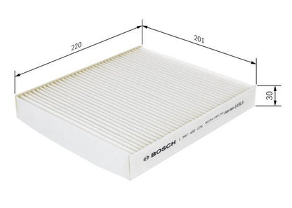 BOSCH 1987432075 Cabin Air Filter 220mm Length Particulate Fits Lexus Nissan