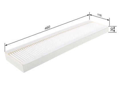 BOSCH 1987432082 Cabin Air Filter 460mm Length Particulate 30mm Height Fits Mini