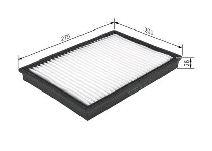 BOSCH 1987432222 Cabin Air Filter 275mm Particulate Fits Chevrolet Opel Vauxhall